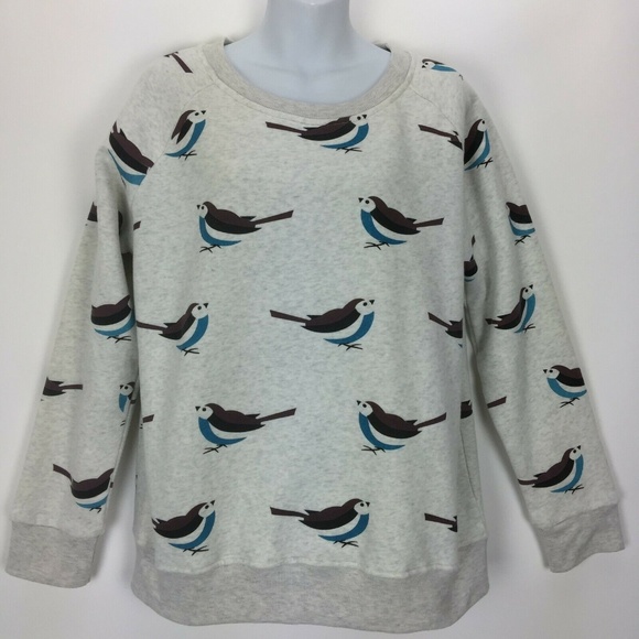 LA Soul Tops - LA Soul Large Heather Gray Bird Lover Sweatshirt